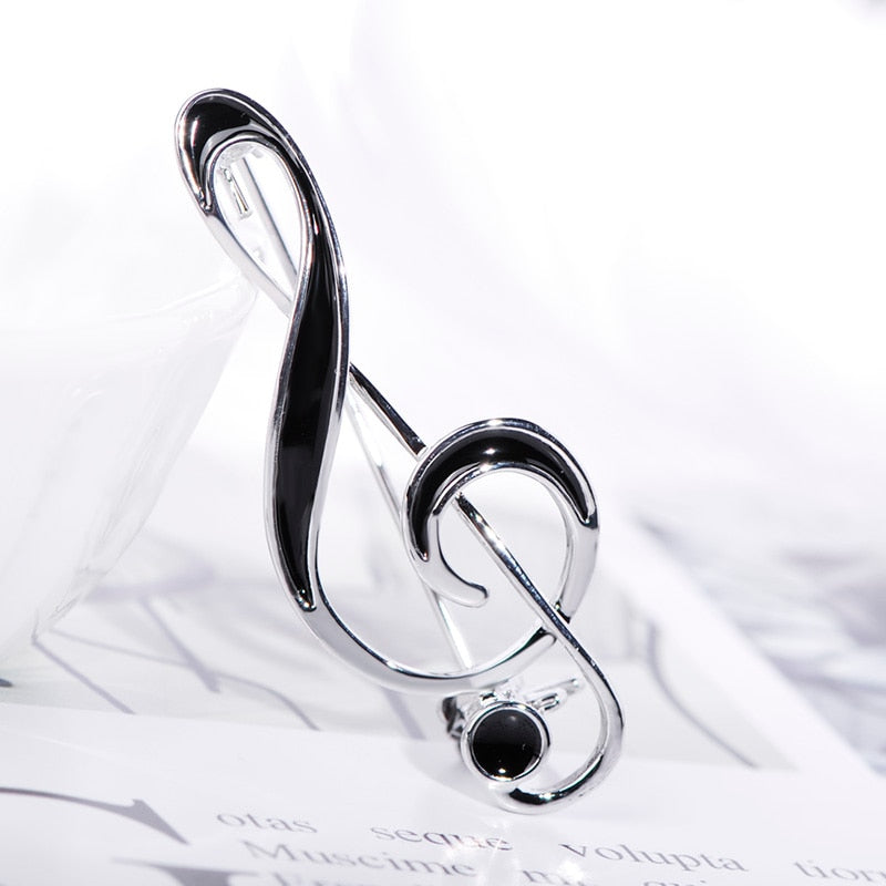 Broszka - klucz wiolinowy