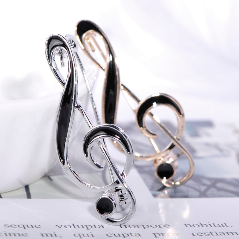 Broszka - klucz wiolinowy