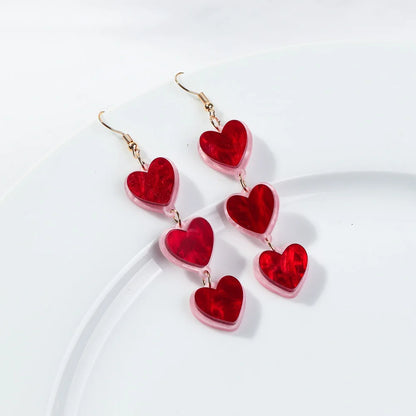 Wiszące kolczyki serca