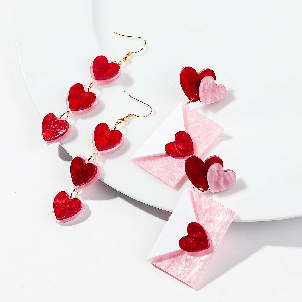 Wiszące kolczyki serca