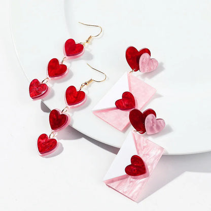 Wiszące kolczyki serca