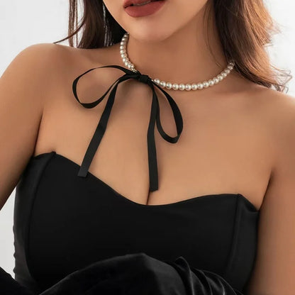 Choker z perłami