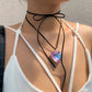 Naszyjnik typu choker z sercem