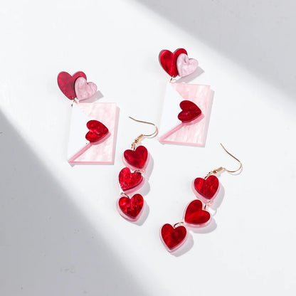 Wiszące kolczyki serca