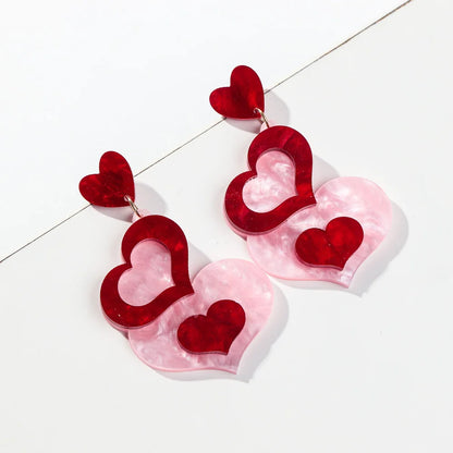 Wiszące kolczyki serca