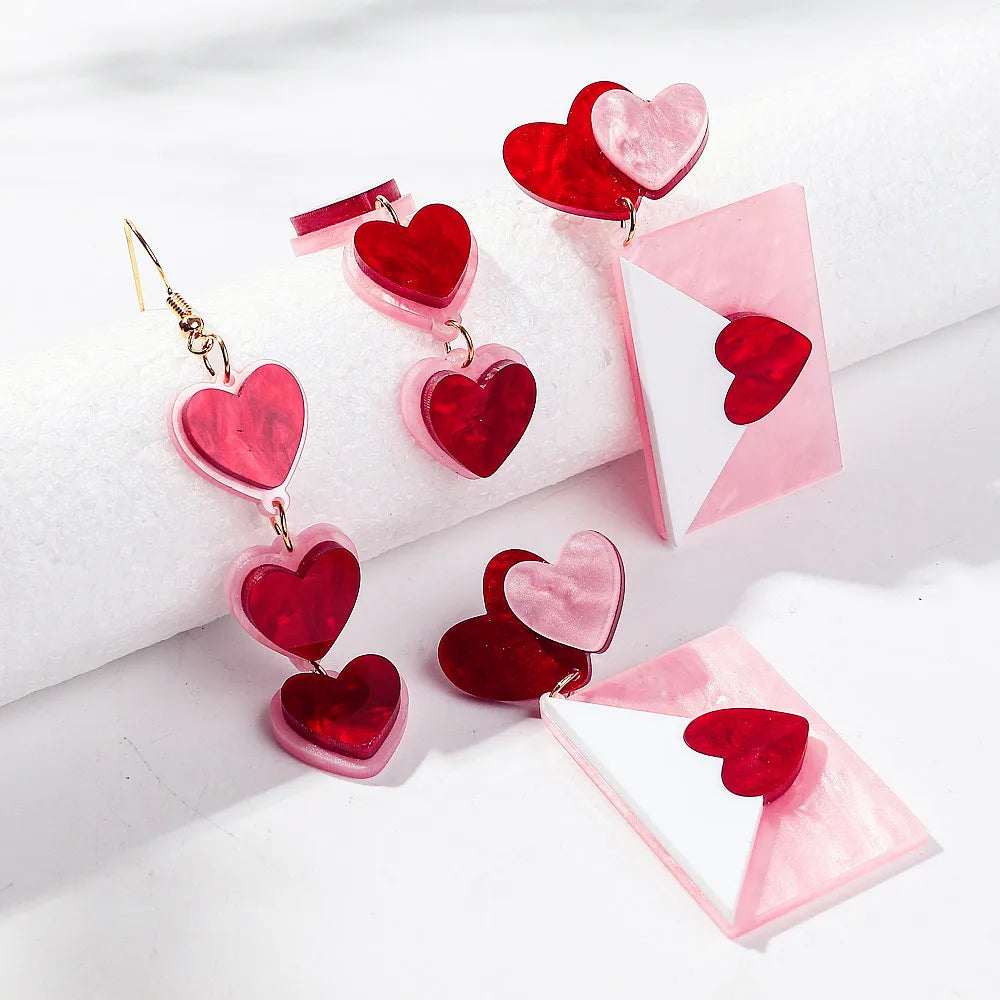 Wiszące kolczyki serca