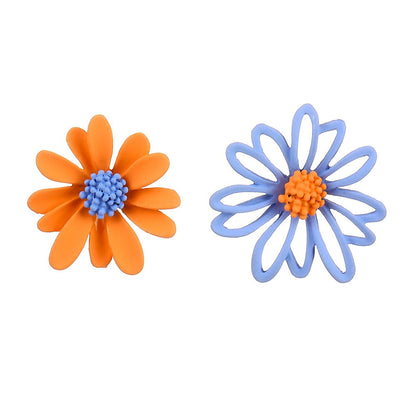 Kolczyki asymetryczne - kwiaty