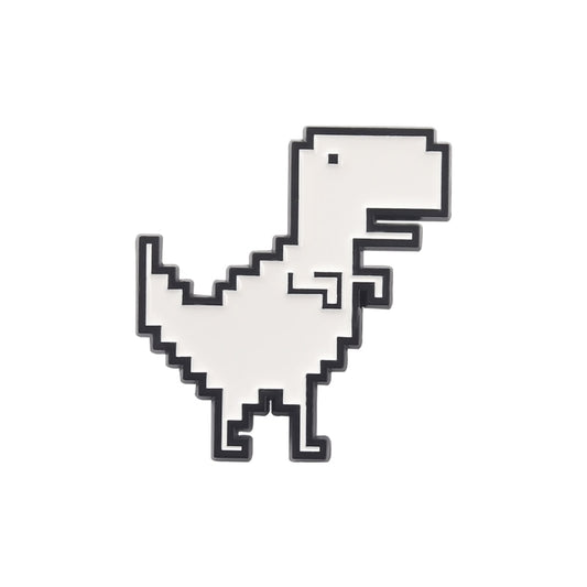 Przypinka - pikselowy dinozaur
