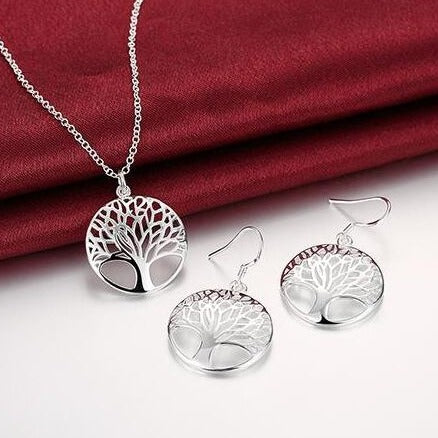 Komplet biżuterii z motywem drzewa życia