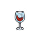 Komplet przypinek - wino i kieliszek