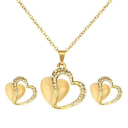 Komplet biżuterii - serca