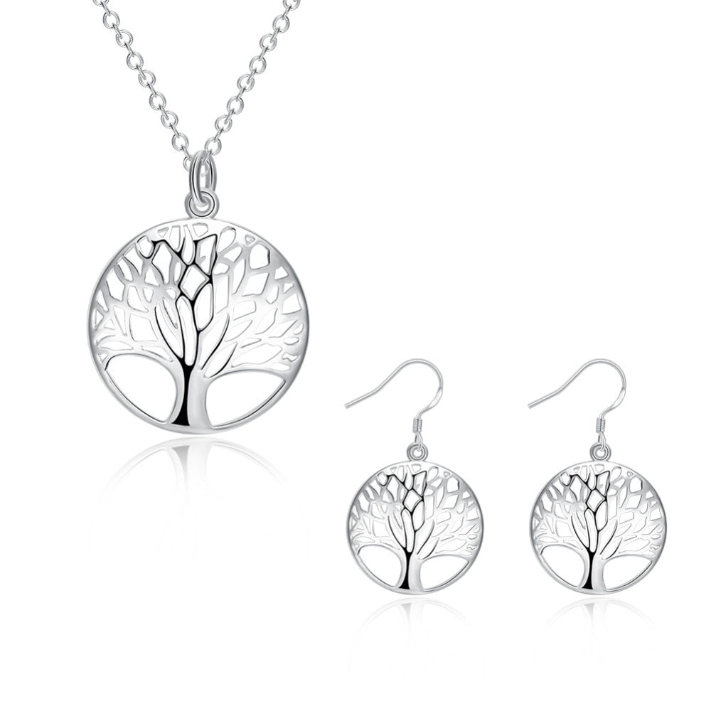 Komplet biżuterii z motywem drzewa życia